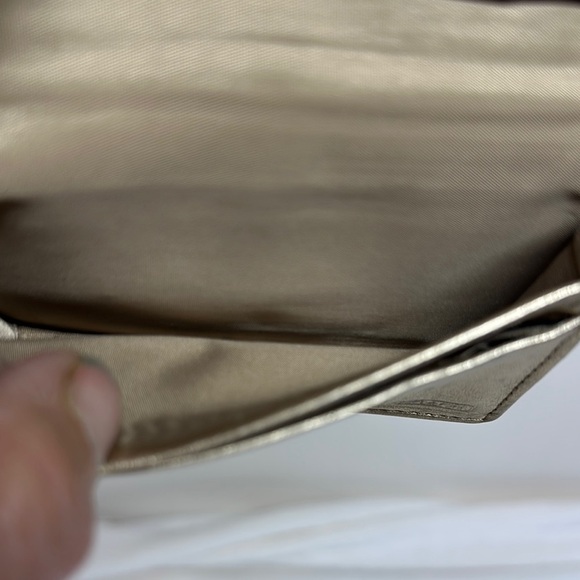 Coach Brown and Cream mini trifold Wallet - Picture 5 of 10